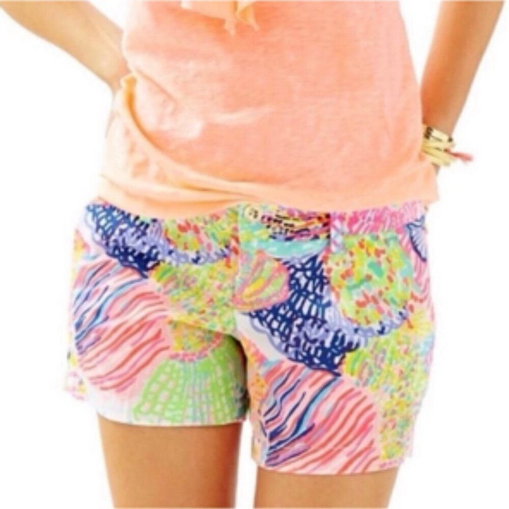 Lilly Pulitzer NWT 100% Cotton Callahan Shorts Roar of the Seas New Size 0